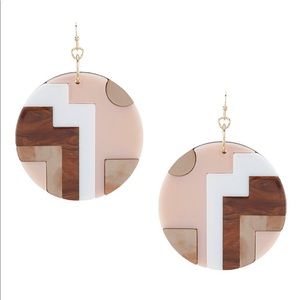 Anna & Ava Geometric Disk Statement Earrings